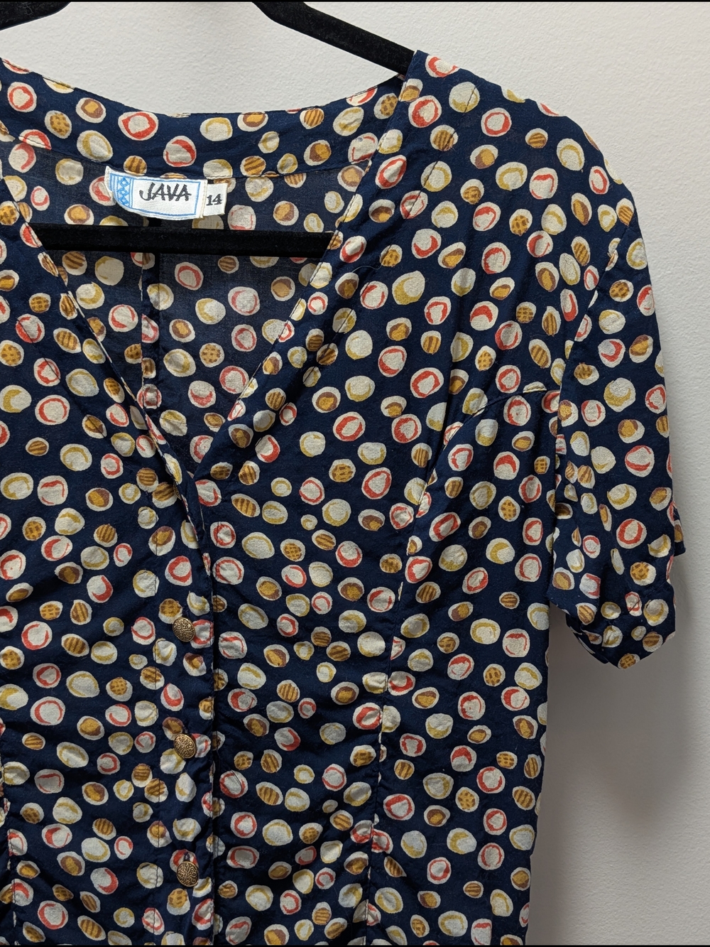 Vtg Java Blouse - Picture 2 of 6